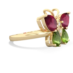 Ruby Butterfly 14K Yellow Gold ring R2215