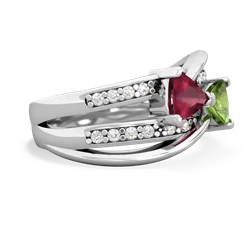 Ruby Bowtie 14K White Gold ring R2360