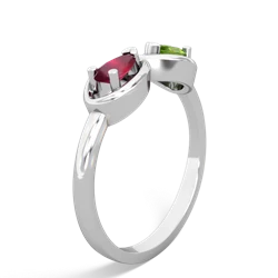 Ruby Infinity 14K White Gold ring R5050