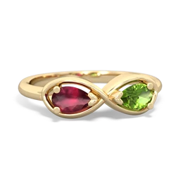 Ruby Infinity 14K Yellow Gold ring R5050