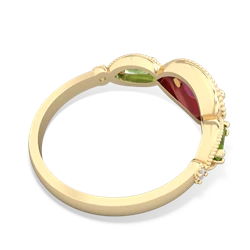 Ruby Milgrain Marquise 14K Yellow Gold ring R5700