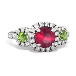 Ruby Regal Halo 14K White Gold ring R5350