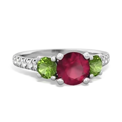 Ruby Pave Trellis 14K White Gold ring R5500