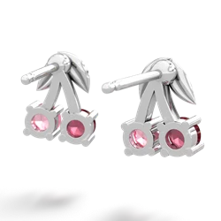 Ruby Sweet Cherries 14K White Gold earrings E7001