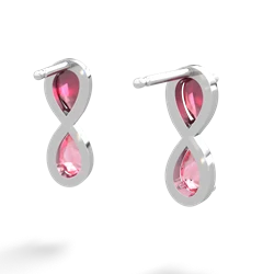 Ruby Infinity 14K White Gold earrings E5050