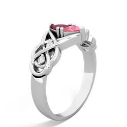 Ruby Keepsake Celtic Knot 14K White Gold ring R5300