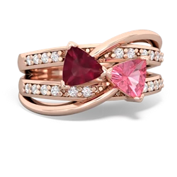 Ruby Bowtie 14K Rose Gold ring R2360