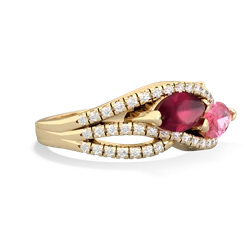 Ruby Diamond Rivers 14K Yellow Gold ring R3070