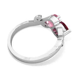 Ruby Floral Elegance 14K White Gold ring R5790