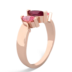 Ruby Three Peeks 14K Rose Gold ring R2433