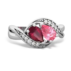 Ruby Summer Winds 14K White Gold ring R5342