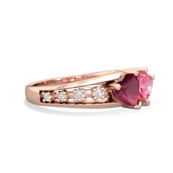 Ruby Heart To Heart 14K Rose Gold ring R3342