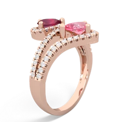 Ruby Diamond Dazzler 14K Rose Gold ring R3000