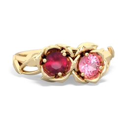 Ruby Rose Garden 14K Yellow Gold ring R5510