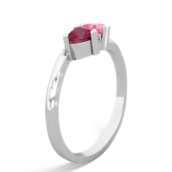 Ruby Sweethearts 14K White Gold ring R5260