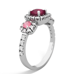 Ruby Regal Halo 14K White Gold ring R5350