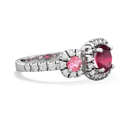 Ruby Regal Halo 14K White Gold ring R5350