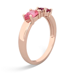 Ruby Pear Bowtie 14K Rose Gold ring R0865