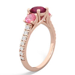 Ruby Pave Trellis 14K Rose Gold ring R5500