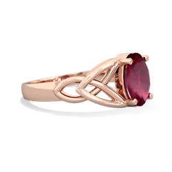 Ruby Celtic Trinity Knot 14K Rose Gold ring R2389