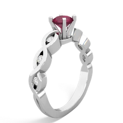 Thumbnail for Ruby Infinity Engagement 14K White Gold ring R26315RD - side view