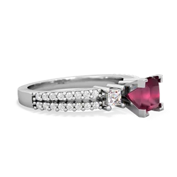 Ruby Classic 5Mm Square Engagement 14K White Gold ring R26435SQ