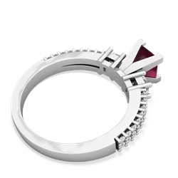 Ruby Classic 5Mm Square Engagement 14K White Gold ring R26435SQ