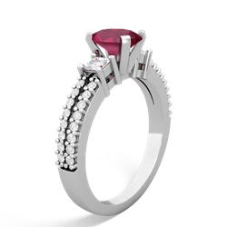 Ruby Classic 7X5mm Oval Engagement 14K White Gold ring R26437VL