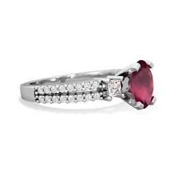 Ruby Classic 8X6mm Oval Engagement 14K White Gold ring R26438VL