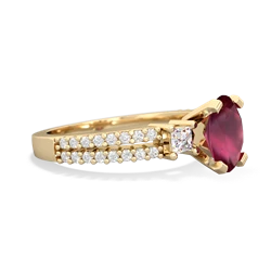 Ruby Classic 8X6mm Oval Engagement 14K Yellow Gold ring R26438VL