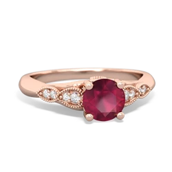 Ruby Antique Elegance 14K Rose Gold ring R3100