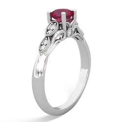 Ruby Antique Elegance 14K White Gold ring R3100