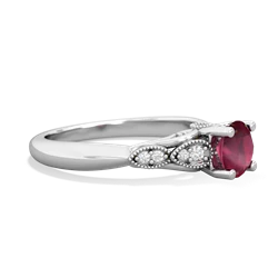 Ruby Antique Elegance 14K White Gold ring R3100