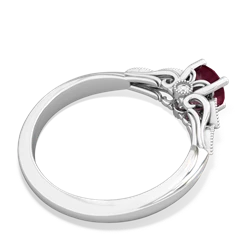 Ruby Antique Elegance 14K White Gold ring R3100