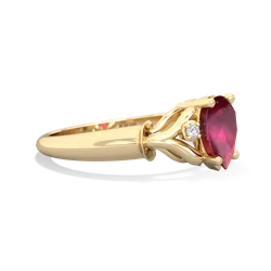 Ruby Precious Pear 14K Yellow Gold ring R0826