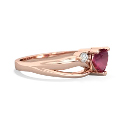 Ruby Split Band Swirl 14K Rose Gold ring R2130