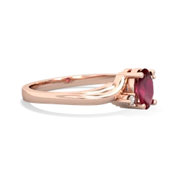 Ruby Elegant Swirl 14K Rose Gold ring R2173