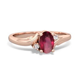 Ruby Elegant Swirl 14K Rose Gold ring R2173