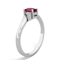 Ruby Elegant Swirl 14K White Gold ring R2173