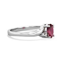 Ruby Elegant Swirl 14K White Gold ring R2173