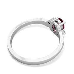 Ruby Elegant Swirl 14K White Gold ring R2173