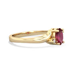 Ruby Elegant Swirl 14K Yellow Gold ring R2173