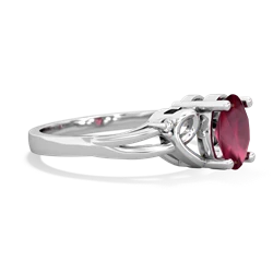 Ruby Swirls 14K White Gold ring R2347