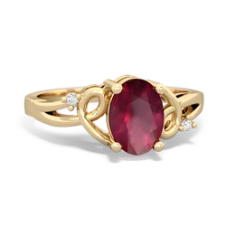 Ruby Swirls 14K Yellow Gold ring R2347