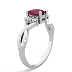 Ruby Victorian Twist 14K White Gold ring R2497