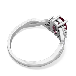 Ruby Victorian Twist 14K White Gold ring R2497