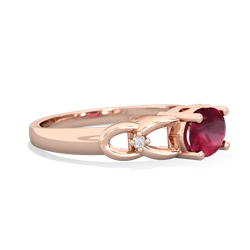 Ruby Links 14K Rose Gold ring R4032