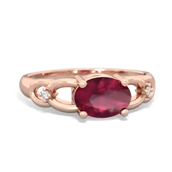 Ruby Links 14K Rose Gold ring R4032