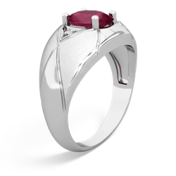 Thumbnail for Ruby Men's 14K White Gold ring R0361 - side view