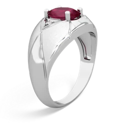 Ruby Men's Crossroads 14K White Gold ring R0361